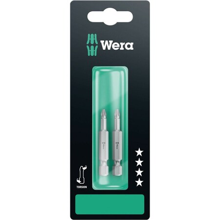 Wera 855/4 TZ SB bits, PZ 1 x 50 mm, 2 pieces 5134384001