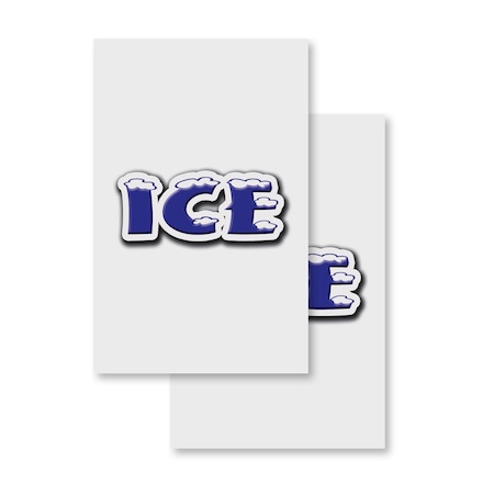 Signmission Ice, Vinyl Decals Only 24 Inch x 36 Inch, Vinyl Decal, 2PK DSB-2436-2PACK-Ice