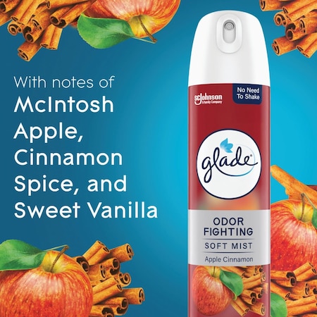 Glade 2X Fragrance 8 Oz. Apple Cinnamon Spray Air Freshener 5290