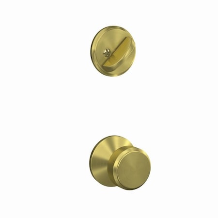 Schlage Residential Schlage Custom Custom Bowery Knob with Kinsler Rose Interior Active Trim with 16680 Latch and FC59BWE608KIN