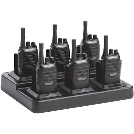 Midland Radio Two-Way BizTalk Business Band Radio Bundle, 16 Channels, 2 Watts, 6-Pack BR200X6BGC