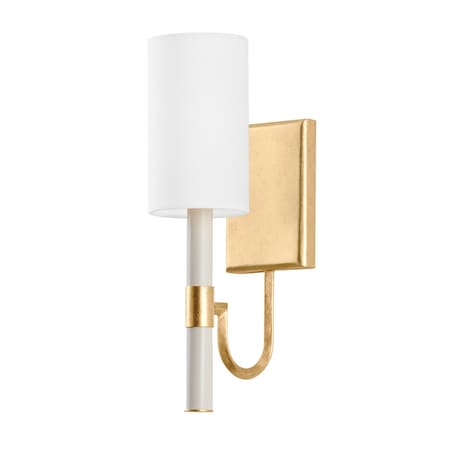 Troy Lighting Gustine 1 Light Wall Sconce 4.25 In. Vintage Gold Leaf B1113-VGL