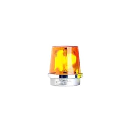 Edwards Signaling Warning Light, Amber, 40W Halogen, 120V AC, 75 FPM, 6 in Dia., 1/2 in NPT Pipe 52A-N5-40WH