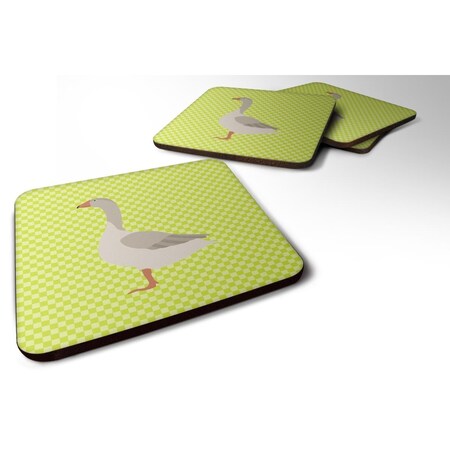 Carolines Treasures Steinbacher Goose Green Foam Coaster, Set of 4 BB7720FC
