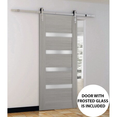 Sartodoors Sturdy Barn Door Solid Core Modern Interior QUADRO4113BD-S-SS-18