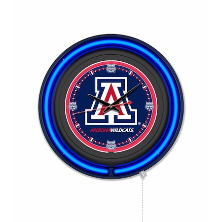 Holland Bar Stool University of Arizona 15 Double Neon Wall Clock Clk15BK