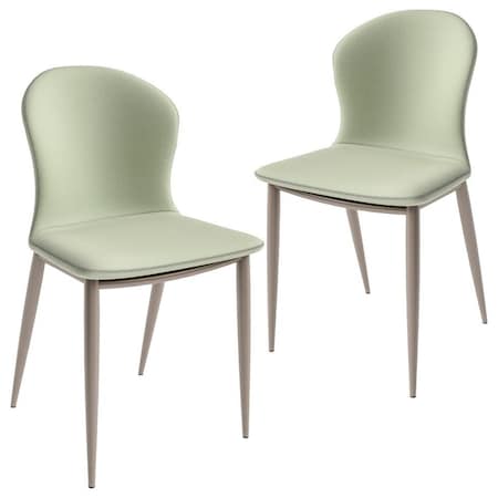 Leisuremod Mosaic Collection Modern Dining Chair in Light Grey, 2PK MC44LGR2