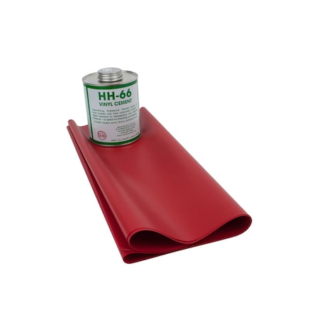 Mytee Products 18oz Red Tarp Vinyl Repair Kit HH66 HH-66 PVC Cement with Brush 32 Ounce TRK-Red