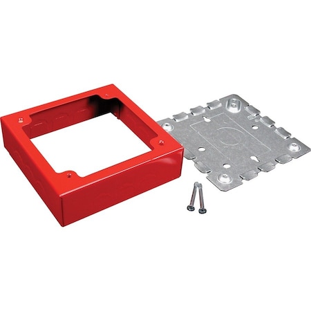 Wiremold Electrical Box, Gang Box Type, 2 Gangs, Steel, Square Shape R5752