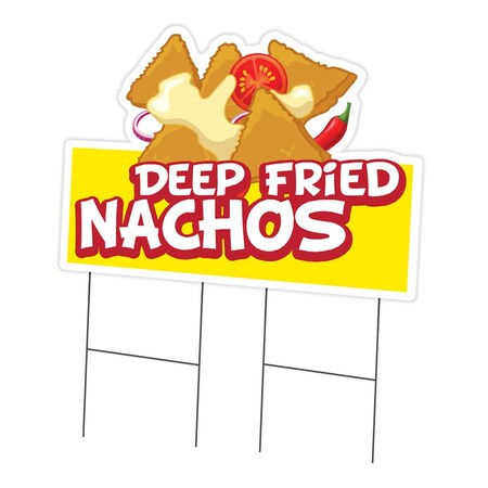 Signmission Deep Fried Nachos Die Cut Yard & Stake plastic coroplast window, C-DC-2436-Deep Fried Nachos C-DC-2436-Deep Fried Nachos19