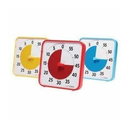 Time Timer Original 8in. Timer, Learning Center Classroom Set, Primary Colors, Set of 3 TT08B-PRM3-W