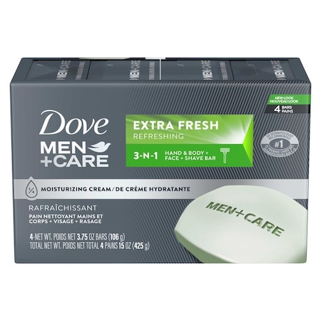 Dove Men+Care Extra Fresh 3 in 1 Hand and Body Face and Shaving Bar, 15 Ounce, 18PK 67828644