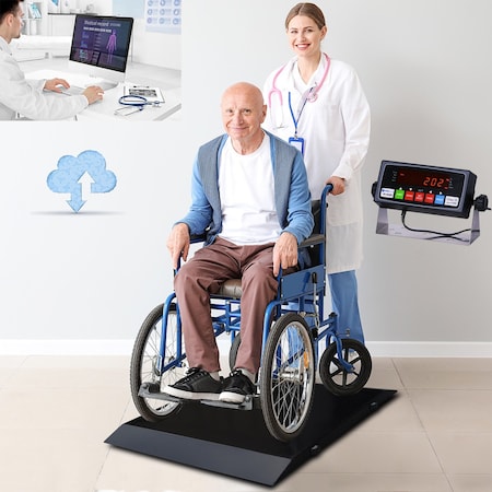 Prime Systems Ultra Portable Wheelchair Scale 31" W x 33" L x 2.5" H PS-1000WCS