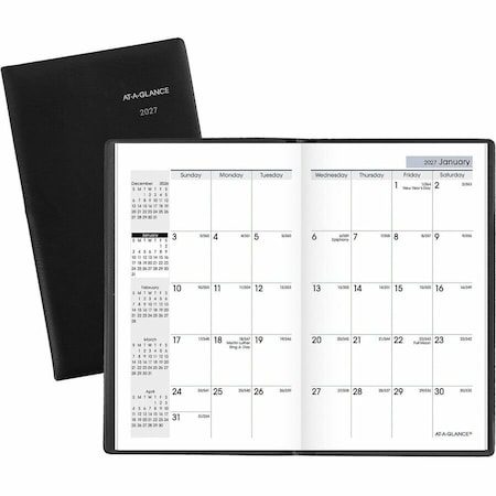 At-A-Glance DayMinder Pocket-Sized Monthly Planner, Unruled Blocks, 6 x 3.5, 14-Month: Dec 2024 to Jan 2026 SK53-00