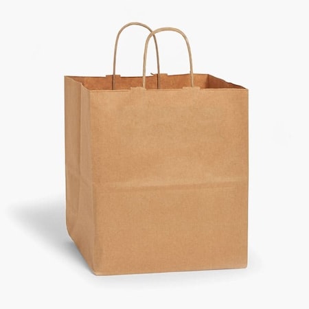 Nashville Wraps Natural Brown Kraft Shopping Bags, Joey 10x5x10in, 250PK JOEKR