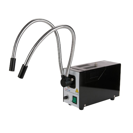 Amscope 150W Fiber Optic Dual Gooseneck Illuminator for Microscopes HL250-BY