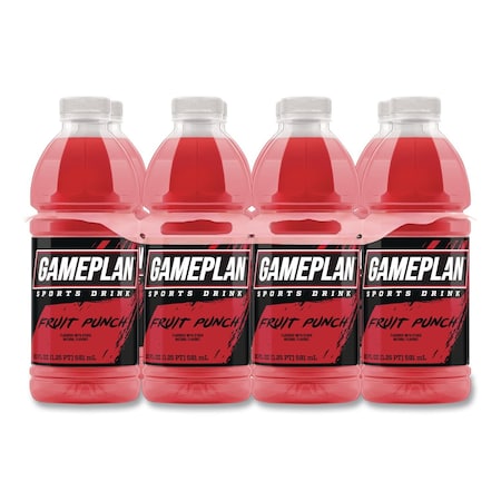 Niagara Bottling Gameplan Sports Drink, Fruit Punch, 20 oz Bottle, 24PK 0-27541-35425-6