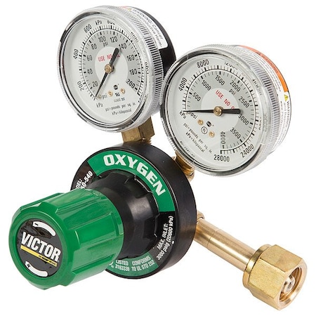 Victor Regulator, Oxygen, Single Stage, 9/16"-18 Outlet 0781-9433