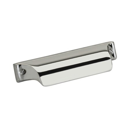 Amerock Jolene 2-1/2 in 64 mm Center-to-Center Polished Nickel Cabinet Cup Pull BP452364PN