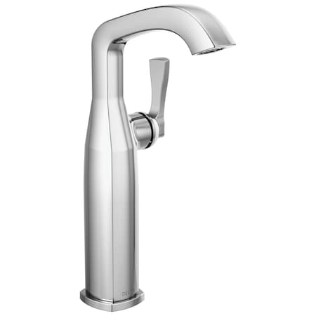 Delta Stryke Single Handle Vessel Bathroom Faucet, 6.56 in, Lumicoat Chrome 776-PR-DST