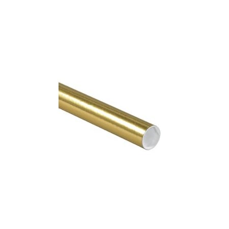 Bubblefast 2 x 12'' Gold Tubes with Caps, 50PK BFP2012GO