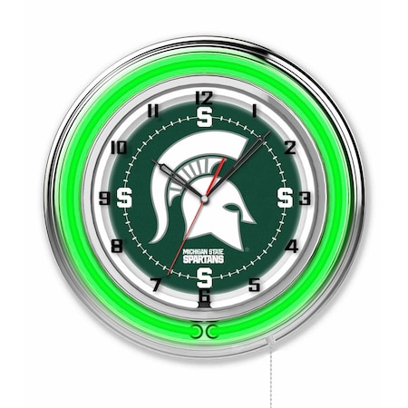 Holland Bar Stool Co Michigan State University Double Neon 19" Clock Clk19MichSt