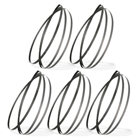 Powertec 59-1/2 in L, 1/4 in W, 14 TPI, High Carbon Steel, 0.014 in Thick, 5 PK 13103-P5N