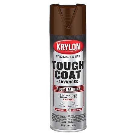 Krylon Industrial Spray Paint, Chestnut Brown, Gloss, Solvent, 15 oz K00759008