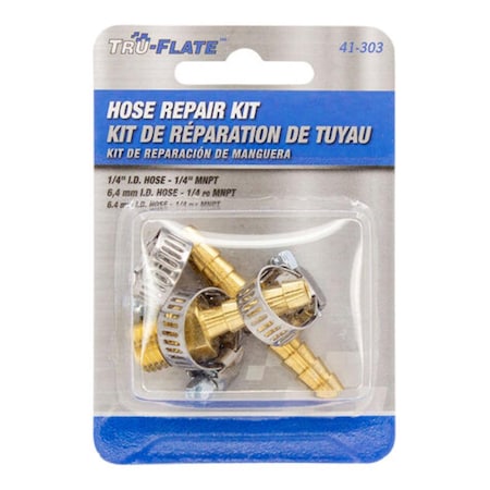 Tru-Flate Air Hose Repair Kit For Male Hose Fitting 1/4 in. 5 pc TRFL41303