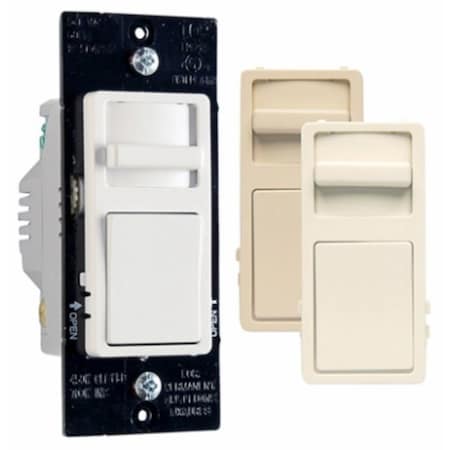 Legrand Wide Slide Slide Dimmer, 120 V, CFL, LED Lamp, 3-Way WSCL453PTCCCV4