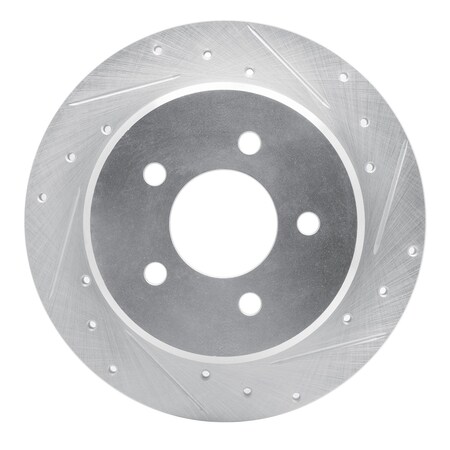 Dynamic Friction Co DFC Brake Rotor - Drilled and Slotted - Silver 631-40083R