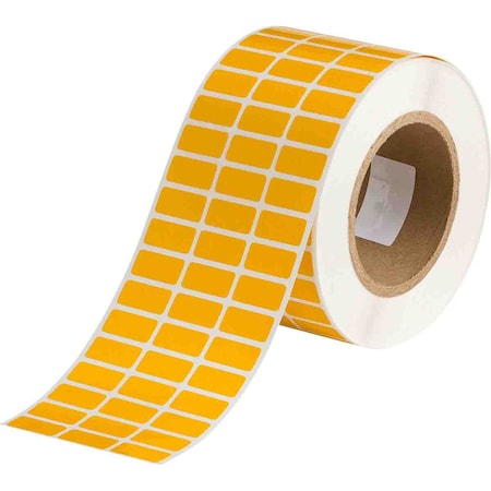 Brady Harsh Environment Multi-Purpose Polyester Labels for 3 in. Core Printers - 0.5 in. x 1 in. Yellow THT-5-423-10-YL