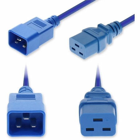 Add-On ADDON 6FT C20 MALE TO C19 FEMALE STANDARD COMMERCIAL TEMP 12 AWG 250V AT 20A PVC ADD-C202C19C12G6FBE