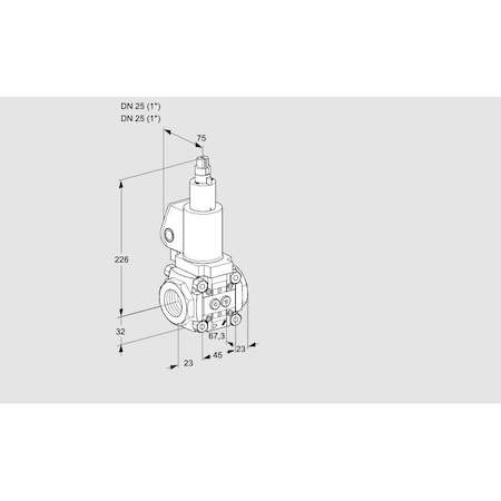 Honeywell Kromschroder VLV ASSY, SOLND, 1NPT, GAS , VAS 1T25N/LQGL,  KS88004741