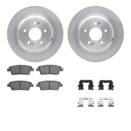 Dynamic Friction Co DFC Brake Rotor with 5000 Brake Pads and Hardware Kit 6512-03349