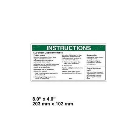 Genie REPLACEMENT DECAL, LCD, TIER 4 825579