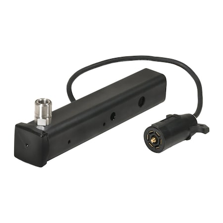 Safetywhips Warning Whip Mount, Black, Steel, 12.25 Length, 7 Way power plug connector HMQD