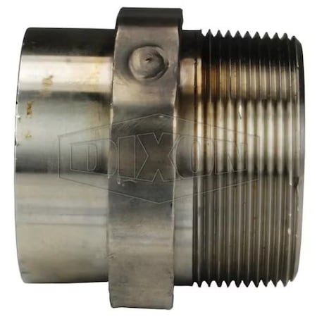 Dixon Octagonal Nipple, 2 in Nominal, 304 SS, Domestic OCTOES32