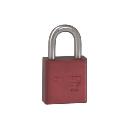 Master Lock Co Padlock 1-1/8in Shackle Aluminum Red A1205KD RED