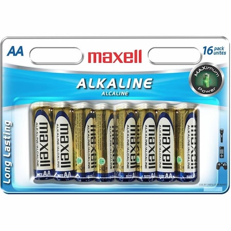 Maxell LR6 723466 Battery - For Flashlight, Toy, Smoke Alarm, Tool - AA - 16 / Pack 723466