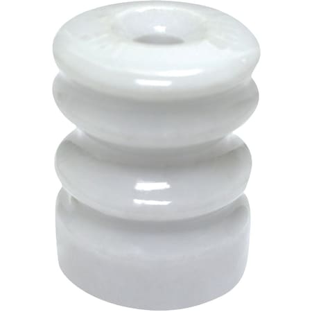 Dare Products Nail-On White Porcelain Electric Fence Insulator, 25PK 16D-25 N