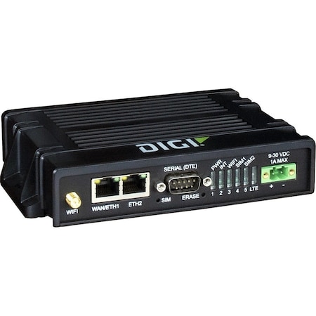 Digi International DIGI IX20 - LTE, CAT-4, 3G/2G FALLBACK, DUAL ETHERNET, RS-232, WI-FI, NO ACCESSO IX20-W0G4
