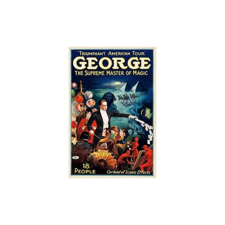 Homeroots George The Supreme Master Vintage Magic Unframed Print Wall Art 393324