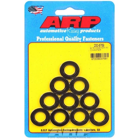 Whole-In-One 200-8769 0.56 x 1 in. Black Harmonic Balancer Washers with Chamfer, 10PK WH3625507