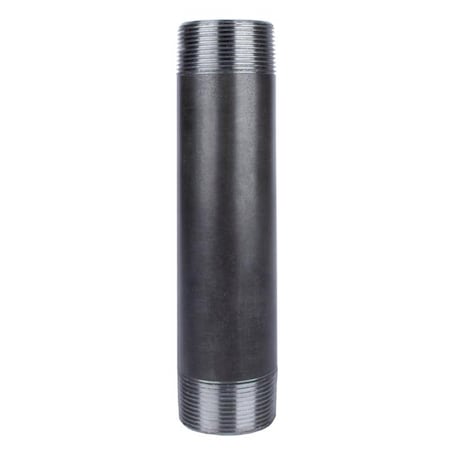 Stz Industries 1-1/2 in. MIP each X 1-1/2 in. D MIP Black Steel 10 in. L Nipple 302U112X10