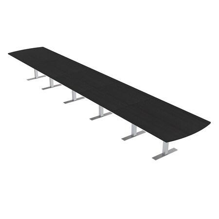 Skutchi Designs 22ft Conference Table W/ Power Unit | 22 Person Modular Arc Rectangle Meeting Table | Harmony Series HAR-AREC-48X264-T-U999ST19-NA