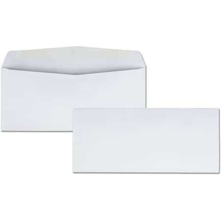 Business Source No. 10 Business Envelopes, 4 1/8 x 9 1/2 in, Gummed, White, 500/Box BSN42250