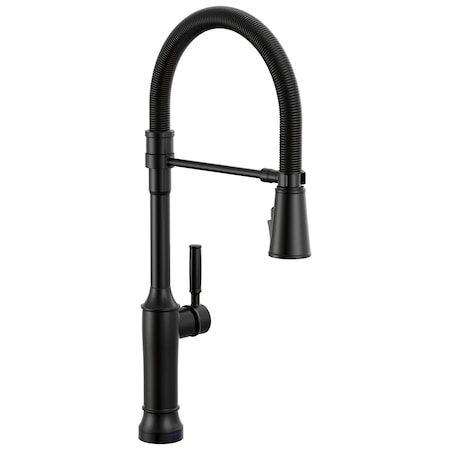 Delta Renaldi Touch2O Technology Kitchen Faucet With Touchless Technology In Matte Black 9684TL-BL-DST