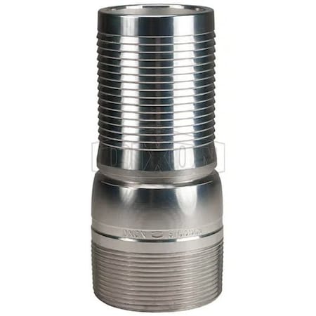 Dixon The Right Connection Crimp King Combination Nipple, 1-29/32 x 1-1/2 in, Hose Barb x MNPT, Zinc Plat STC20CS