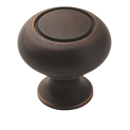 Amerock Everyday Heritage 1-1/4 in 32 mm Diameter Oil-Rubbed Bronze Cabinet Knob BP53011ORB